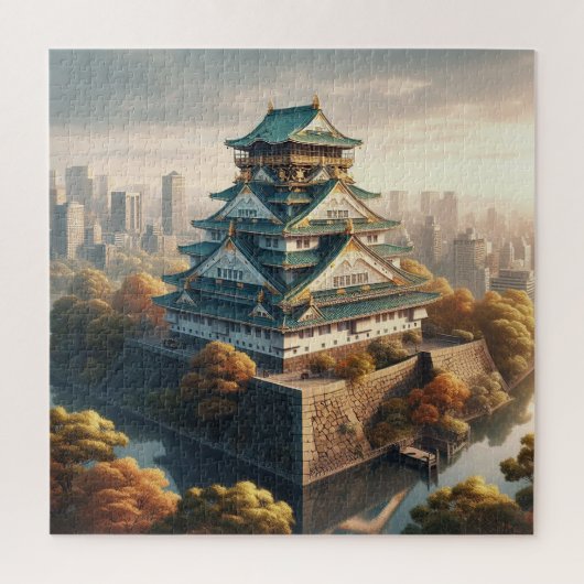 Kasteel Osaka Japan Landschap Reis naar het verled Legpuzzel (Verticaal)