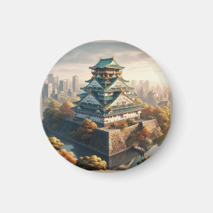 Kasteel Osaka Japan Landschap Reis naar het verled Magneet