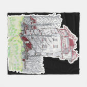 Kasteel Palthetoren in Sprengenberg Fleece Deken (Voorkant (Horizontaal))