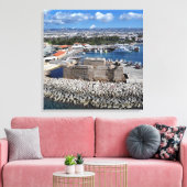 Kasteel Paphos vanaf het Zee Canvas Afdruk (Insitu (Woonkamer))