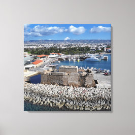 Kasteel Paphos vanaf het Zee Canvas Afdruk