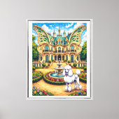 Kasteel Papillion, Poodle Canvas Afdruk (Voorkant)