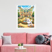 Kasteel Papillion, Poodle Canvas Afdruk (Insitu (Woonkamer))