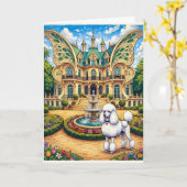 Kasteel Papillion ,Poodle Kaart (Gele Bloem)