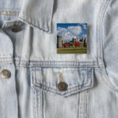 Kasteel Penrhyn, Gwynedd, Wales Vierkante Button 5,1 Cm (In situ)
