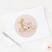 Kasteel Prinses 1e verjaardag Ronde Sticker (Envelop)