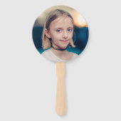 Kasteel Prinses Verjaardagsfeest Meisje Foto Handwaaier (Achterkant)