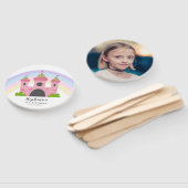 Kasteel Prinses Verjaardagsfeest Meisje Foto Handwaaier (Niet-gemonteerd)