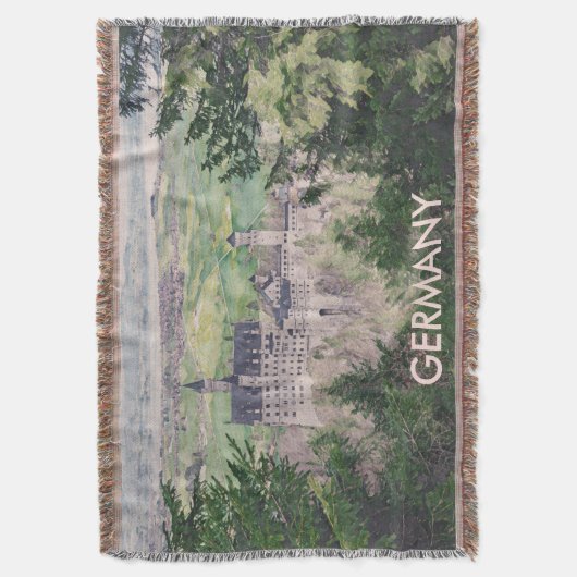 Kasteel Retro Neuschwanstein in Duitsland Deken (Voorkant Verticaal)