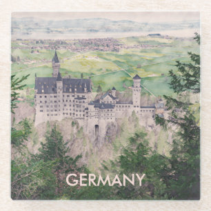 Kasteel Retro Neuschwanstein in Duitsland Glazen Onderzetter