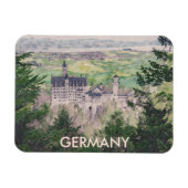 Kasteel Retro Neuschwanstein in Duitsland Magneet (Horizontaal)