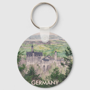 Kasteel Retro Neuschwanstein in Duitsland Sleutelhanger