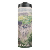 Kasteel Retro Neuschwanstein in Duitsland Thermosbeker (Voorkant)