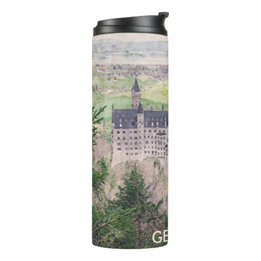 Kasteel Retro Neuschwanstein in Duitsland Thermosbeker (Gedraaid links)