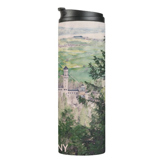 Kasteel Retro Neuschwanstein in Duitsland Thermosbeker (Geroteerd rechts)