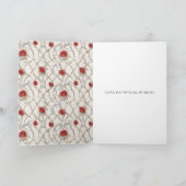 Kasteel Rood Koninklijk Romantisch Rozen Paard Kaart (Binnen)