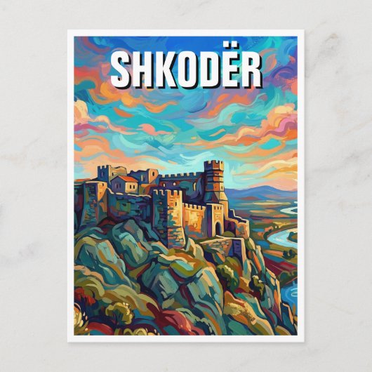 Kasteel Rozafa Briefkaart (Voorkant)