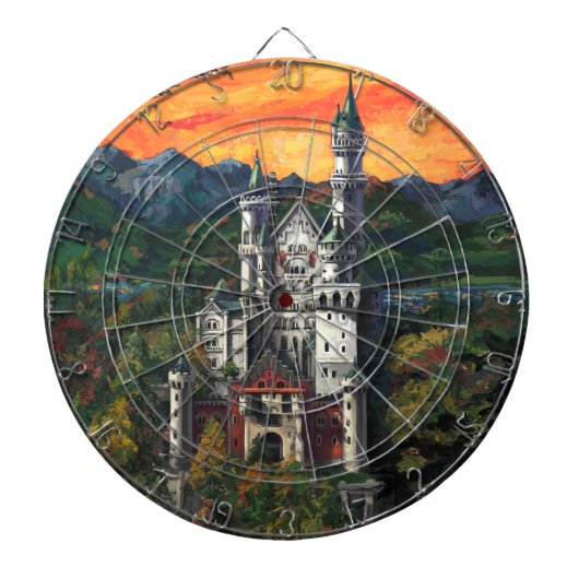 Kasteel Schloss Neuschwanstein Dartbord (Voorkant)