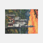 Kasteel Schloss Neuschwanstein Fleece Deken (Voorkant (Horizontaal))