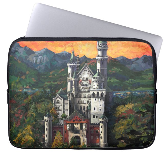 Kasteel Schloss Neuschwanstein Laptop Sleeve (Voorkant)