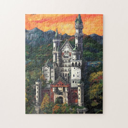 Kasteel Schloss Neuschwanstein Legpuzzel (Verticaal)