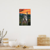 Kasteel Schloss Neuschwanstein Poster (Keuken)
