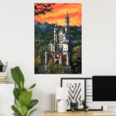 Kasteel Schloss Neuschwanstein Poster (Thuiskantoor)