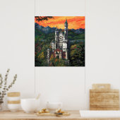 Kasteel Schloss Neuschwanstein Poster (Keuken)