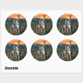 Kasteel Schloss Neuschwanstein Ronde Sticker (Vel)