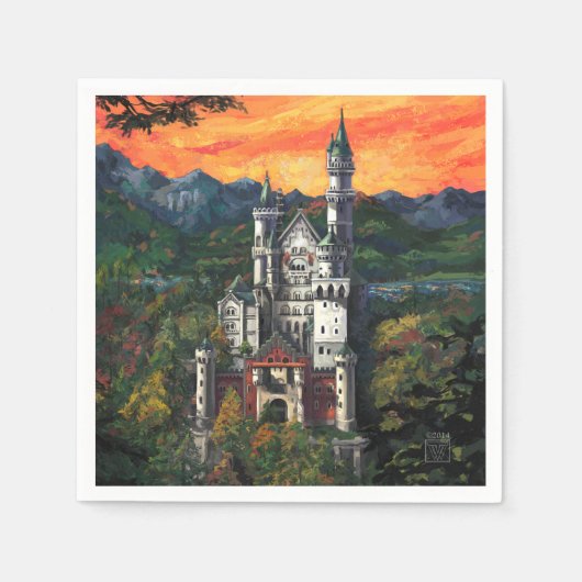 Kasteel Schloss Neuschwanstein Servet (Voorkant)