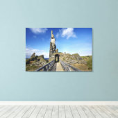 Kasteel Sinclair Girnigoe, Wick, Caithness, 2 Canvas Afdruk (Insitu (Houten vloer))