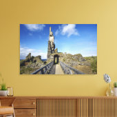 Kasteel Sinclair Girnigoe, Wick, Caithness, 2 Canvas Afdruk (Insitu (Woonkamer))