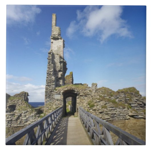 Kasteel Sinclair Girnigoe, Wick, Caithness, 2 Tegeltje (Voorkant)