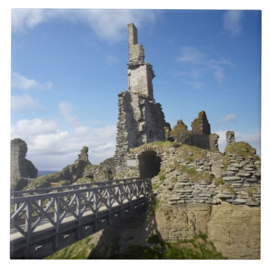 Kasteel Sinclair Girnigoe, Wick, Caithness, Tegeltje (Voorkant)