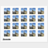 Kasteel Sinclair Girnigoe, Wick, Caithness, Vierkante Sticker (Vel)