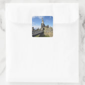 Kasteel Sinclair Girnigoe, Wick, Caithness, Vierkante Sticker (Tas)