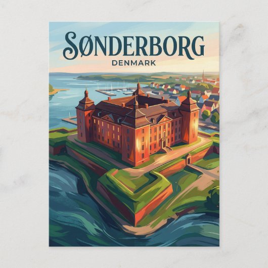 Kasteel Sønderborg Denemarken Briefkaart (Voorkant)