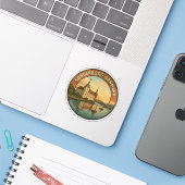 Kasteel Sønderborg Denemarken Sticker (Laptop met iPhone)