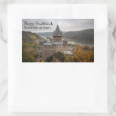 Kasteel Stahleck, Duitsland Rechthoekige Sticker (Tas)