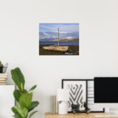Kasteel Stalker met vissersboot op de voorgrond in Poster (Thuiskantoor)