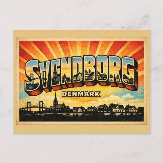Kasteel Svendborg Denemarken Briefkaart (Voorkant)
