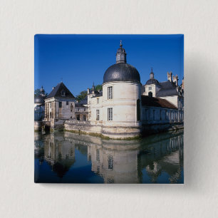 Kasteel Tanlay, Tanlay, Bourgogne, Frankrijk Vierkante Button 5,1 Cm