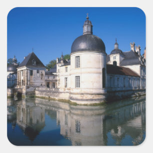 Kasteel Tanlay, Tanlay, Bourgogne, Frankrijk Vierkante Sticker