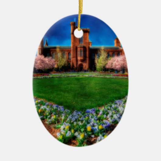 Kasteel Tuin Smithsonian Kersenbloesemfeest Keramisch Ornament (Voorkant)