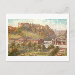 Kasteel uit vroeger tijden, Edinburgh, Schotland Briefkaart