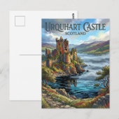 Kasteel Urquhart Schotland Briefkaart (Voorkant / Achterkant)