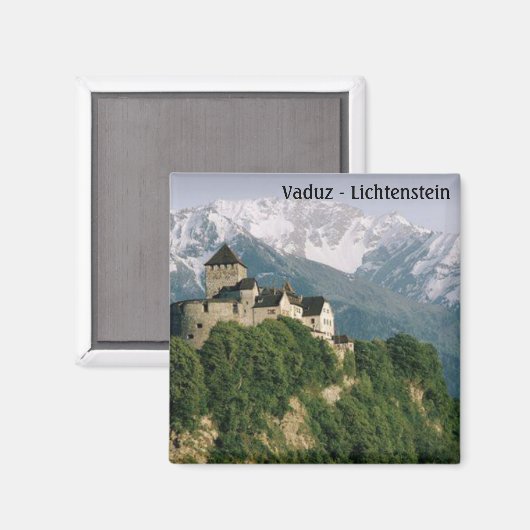 Kasteel Vaduz - Liechtenstein Magneet (Voorkant / Achterkant)