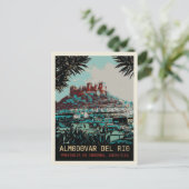 Kasteel van Almodovar del Rio illustratie, Spanje Briefkaart (Staand voorkant)