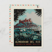 Kasteel van Almodovar del Rio illustratie, Spanje Briefkaart (Voorkant / Achterkant)