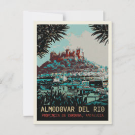 Kasteel van Almodovar del Rio illustratie, Spanje Briefkaart